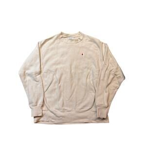 Champion Sweatshirt Crewneck Men's Large Cream Off White Reverse Weave Vintage